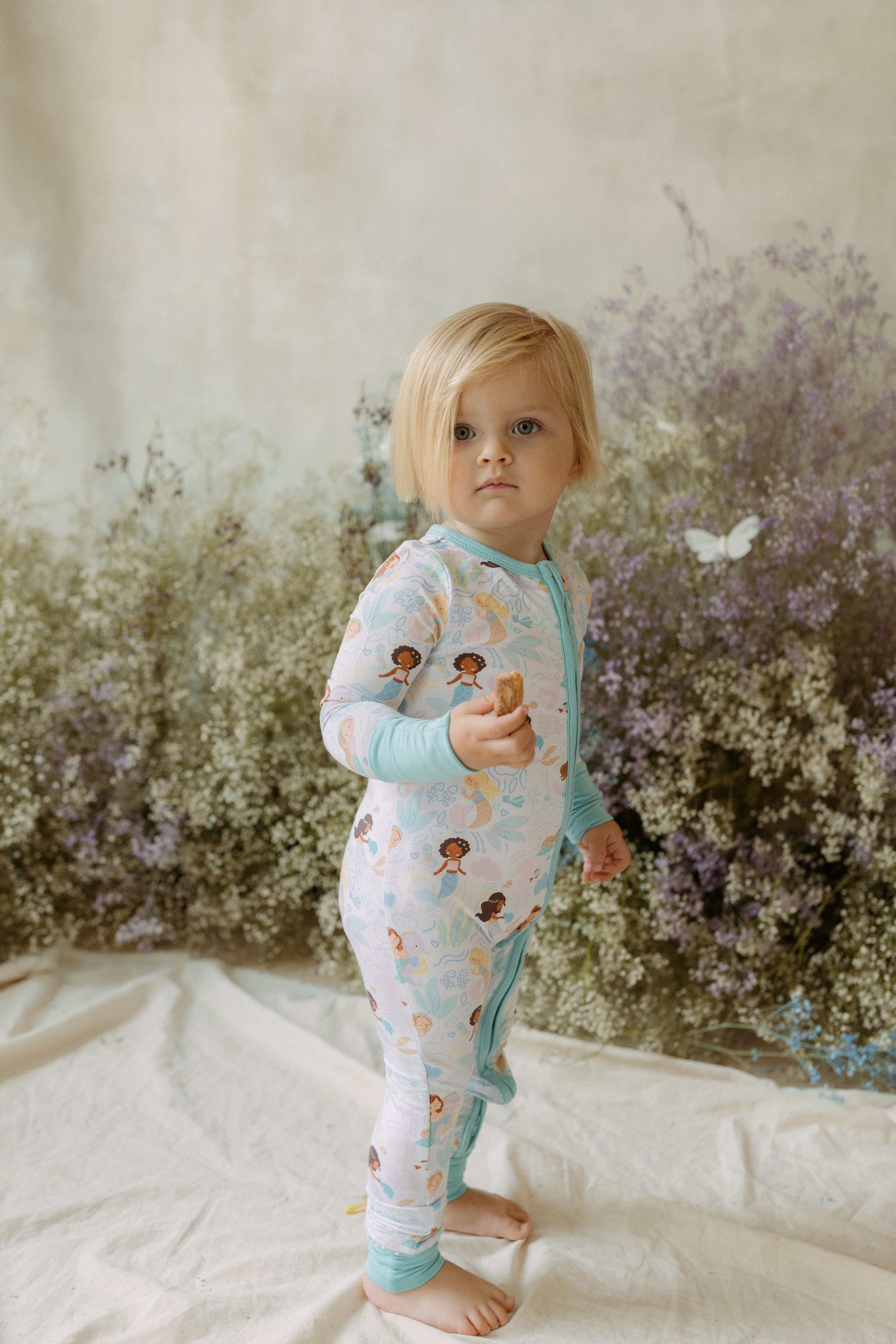 Magical Mermaids 2 Way Zipper Footie