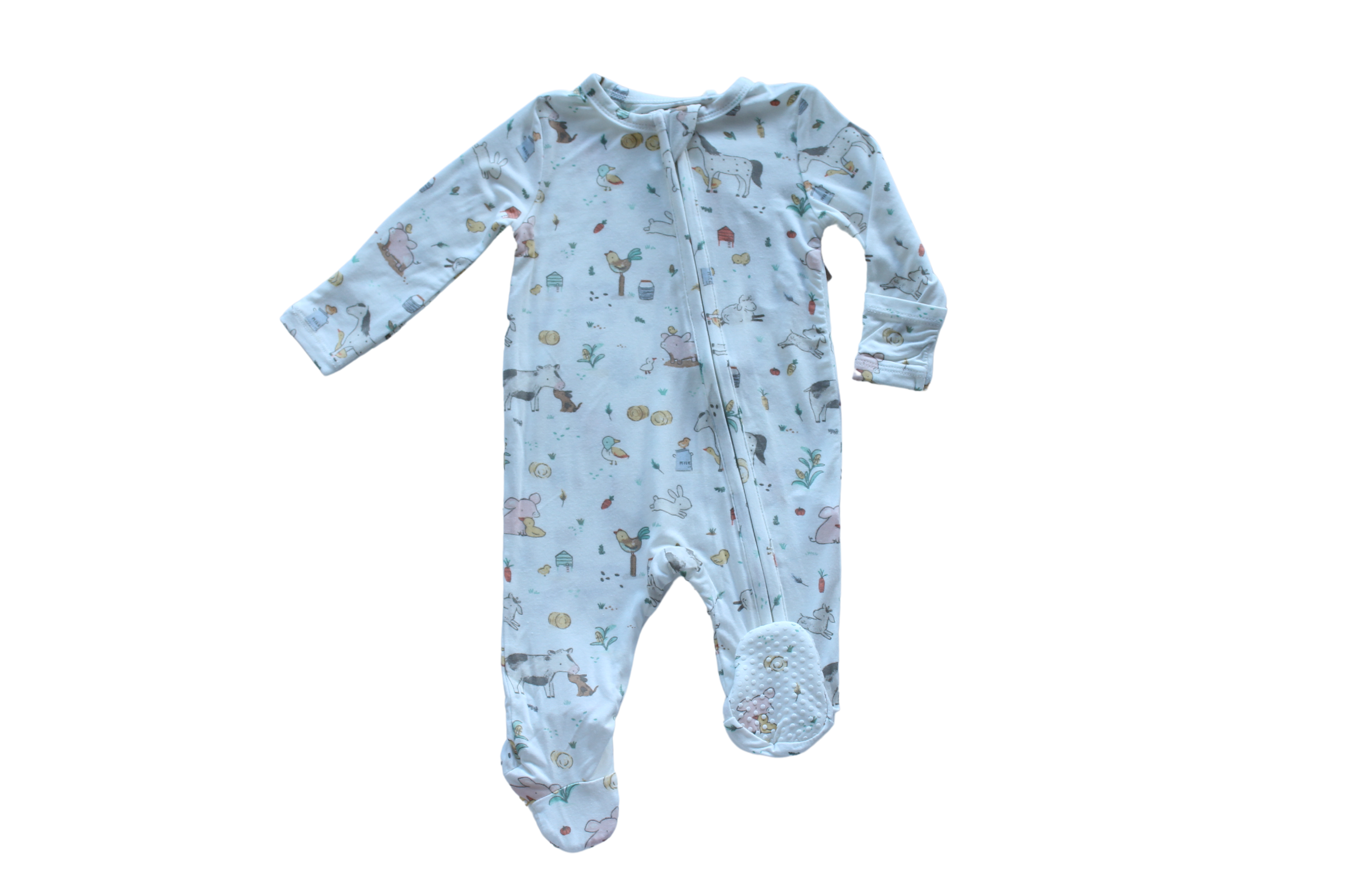 Farm Babies 2 Way Zipper Footie
