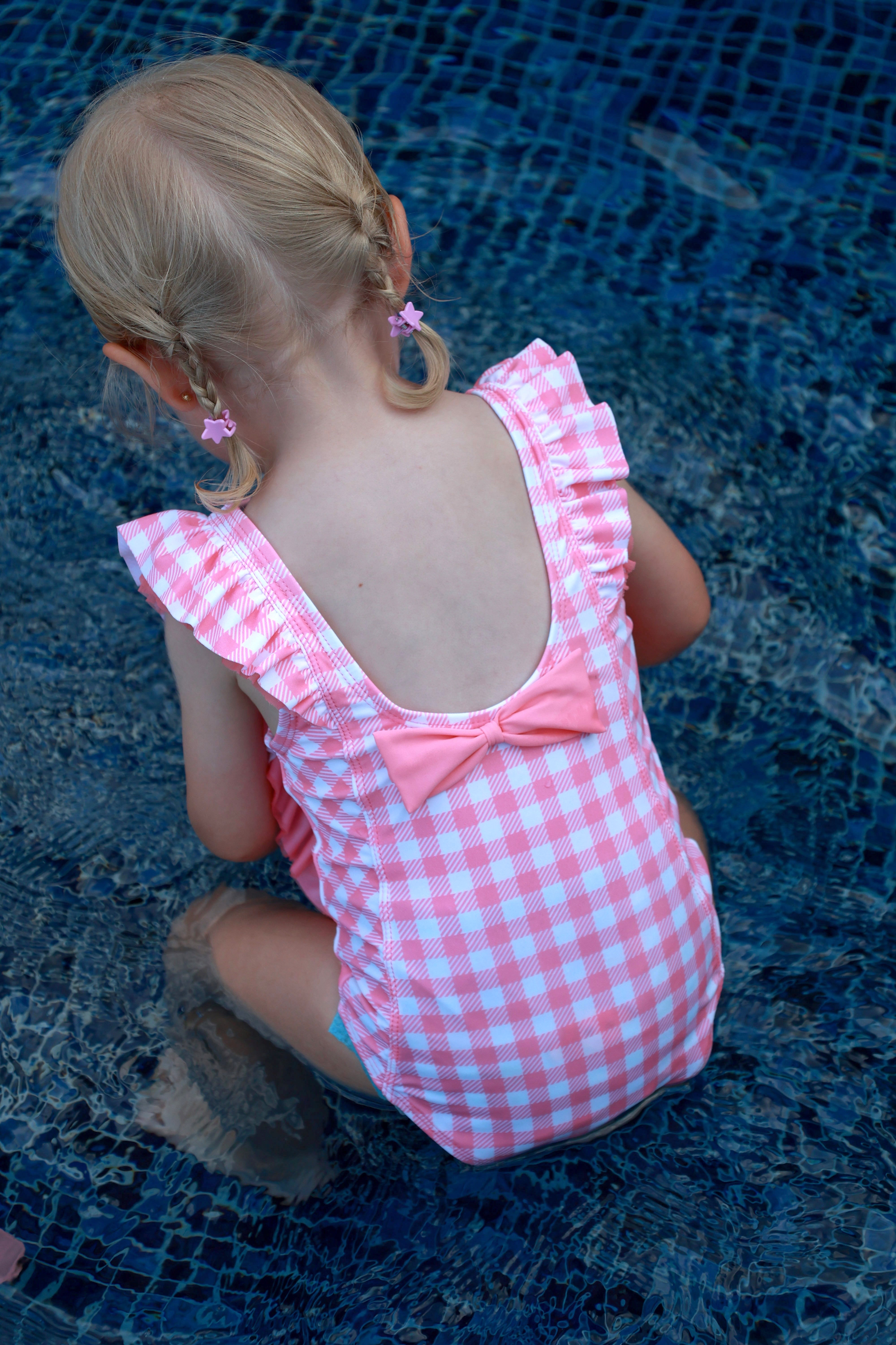 Bubblegum Pink Gingham Waterfall