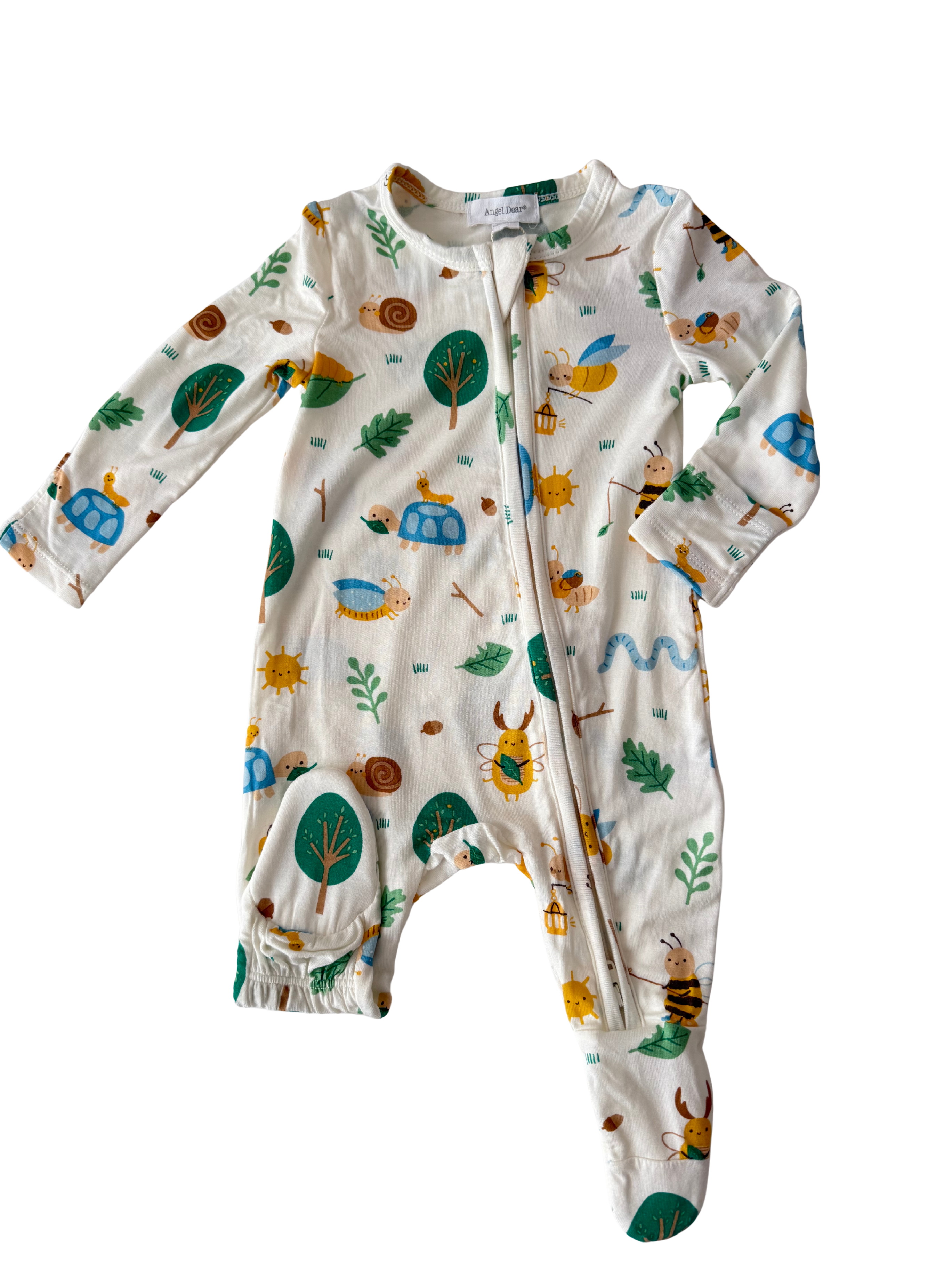 Garden Creatures Blue Zipper FOOTIE