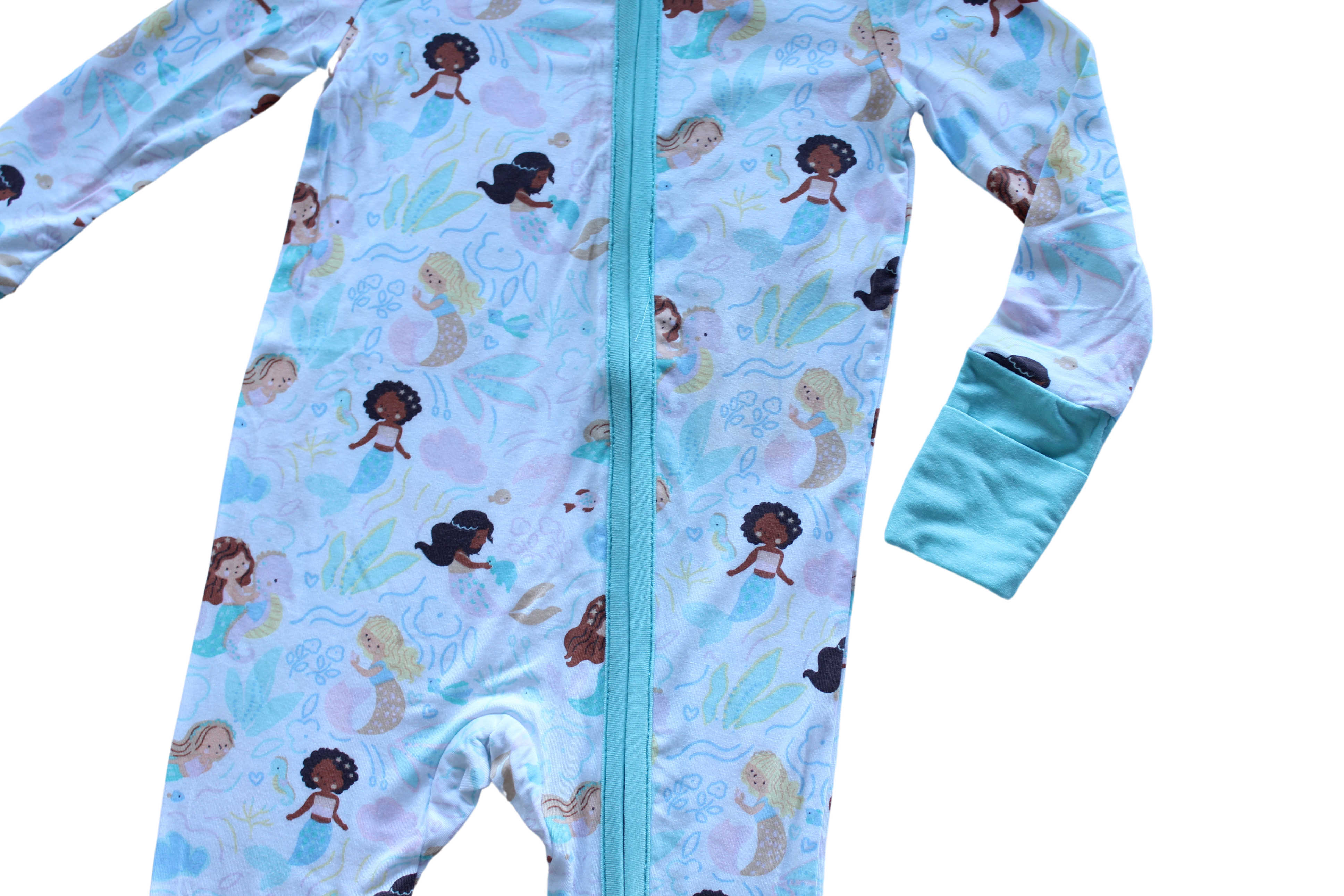 Magical Mermaids 2 Way Zipper Footie